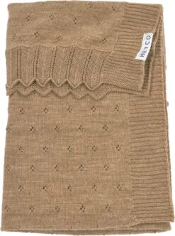 Meyco Ajour Wiegdeken - Toffee Melange - 75x100cm