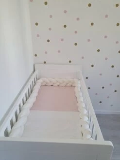 IL BAMBINI Gevlochten Baby Bed Bumper Treccia - Bedomrander - Box Omrander - Hoofdbeschermer - Boxrand - Bedbumper - Stootrand - Boxomrander - (3 Meter) Wit -Winkel voor babyproducten 899x1200 37