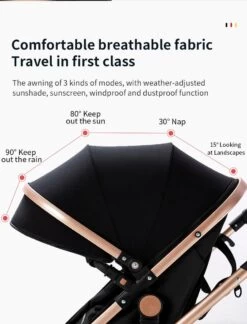 Luxe Kinderwagen 3 In 1 - Wandelwagen - Kinderwagen 3-in-1 Incl Autostoel - Kinderwagen Maxi Cosi – Buggy 3 In 1 - Newborn - Zwart/goud 9 Luxe Kinderwagen 3 In 1 - Wandelwagen - Kinderwagen 3-in-1 Incl Autostoel - Kinderwagen Maxi Cosi – Buggy 3 In 1 - Newborn - Zwart/goud -Winkel voor babyproducten 914x1200 5