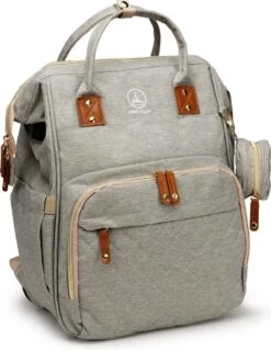 Humpy Dumpy Stijlvolle Luiertas Rugzak (Grijs) Met Uitschuifbaar Verschoon/ Slaap Bedje. Incl. Verschoon Matje, USB Poort & Buggy Straps -Winkel voor babyproducten 928x1200 1