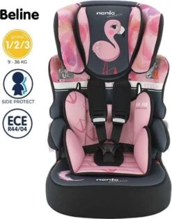 Nania - Autostoel BELINE Animals - Groep 1/2/3 - Meegroeistoel - Van 9 Tot 36 Kg - FLAMINGO -Winkel voor babyproducten 944x1200 2