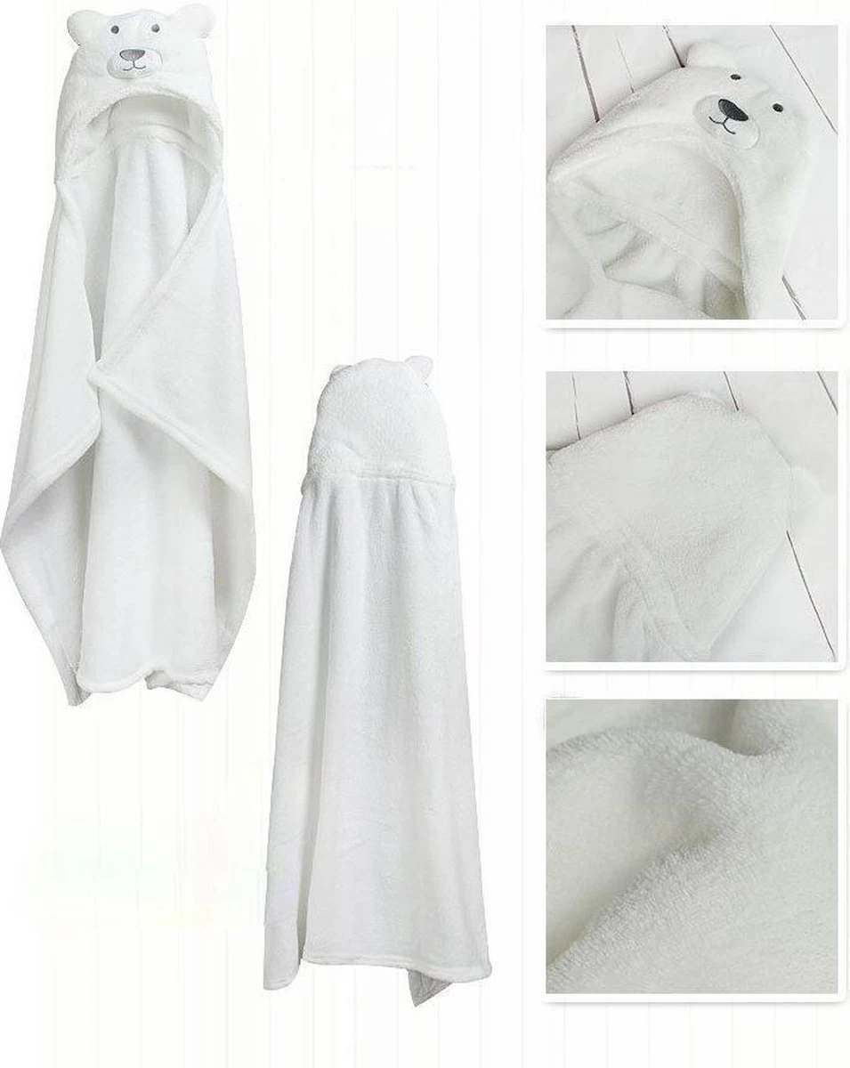 Witte Beer Baby Badcape met Capuchon - Wikkeldeken - Fleece Deken - Kraamcadeau Merkloos Witte Beer Baby Badcape Met Capuchon - Wikkeldeken - Fleece Deken - Kraamcadeau -Winkel voor babyproducten 955x1200 4
