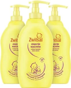 Zwitsal Baby Zeepvrije Wascrème - 3 X 400 Ml - Voordeelverpakking -Winkel voor babyproducten 966x1200