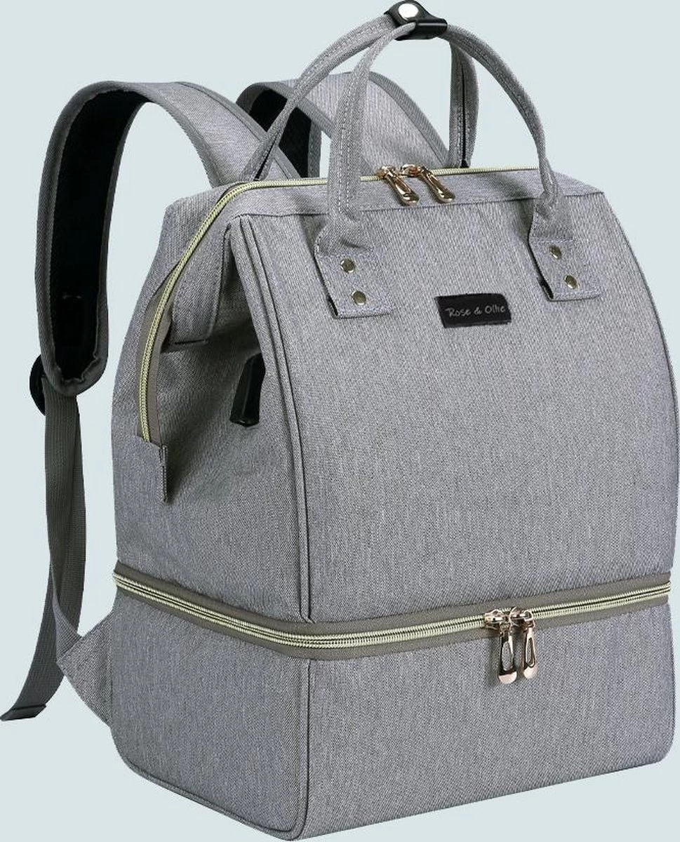 Rose & Ollie Kolftas Rugtas Grijs - Koeltas Moedermelk Rose & Ollie Kolftas Rugtas Grijs - Koeltas Moedermelk -Winkel voor babyproducten 969x1200 4