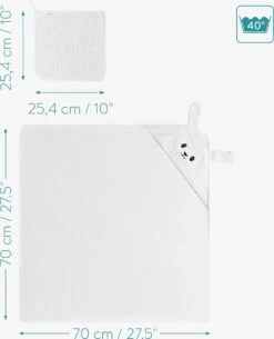 Navaris Badcape Met Capuchon Voor Baby - Set Met Badcape En Washandje - 100% Bamboe - Voor Baby's Van 0-12 Maanden - Oeko-tex Gecertificeerd - Schaap -Winkel voor babyproducten 972x1200 1
