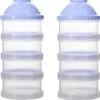 Merkloos Melkpoeder Doseerdoosje - Set Van 2 - BPA Vrij - Blauw - 4 Lagen -Melkpoeder Toren - Babypoeder Bewaarbakje - Reisbox - Dispenser - Poedertoren -Winkel voor babyproducten 972x1200 3