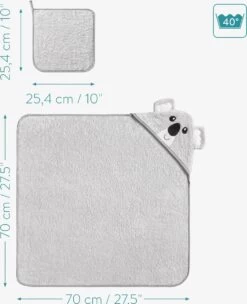 Navaris Badcape Met Capuchon Voor Baby - Set Met Badcape En Washandje - 100% Bamboe - Voor Baby's Van 0-12 Maanden - Oeko-tex Gecertificeerd - Koala 6 Navaris Badcape Met Capuchon Voor Baby - Set Met Badcape En Washandje - 100% Bamboe - Voor Baby's Van 0-12 Maanden - Oeko-tex Gecertificeerd - Koala -Winkel voor babyproducten 975x1200 4