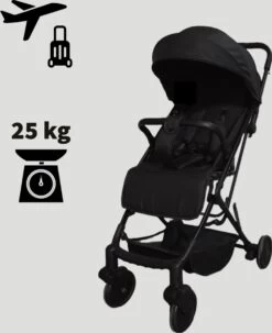 WOOSH New Buggy - Zwart - One Hand Folding - 3 Slaapstanden - Wandelwagen Tot 25 Kg - Regenhoes - Bekerhouder - Muggennet -Winkel voor babyproducten 977x1200 3