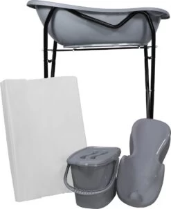MamaLoes Grijs Badset Incl. Zwarte Badstandaard