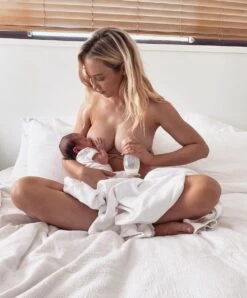 HAAKAA - Siliconen Borstkolf - 100ml + Stopper Witte Bloem - Borstvoeding - Lekschaal -Winkel voor babyproducten 996x1200 2